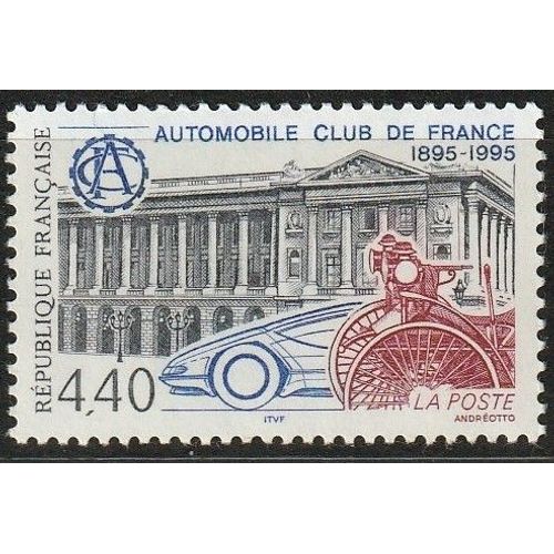 Centenaire De L'automobile Club De France, Timbre Neuf** 1995 N°2974