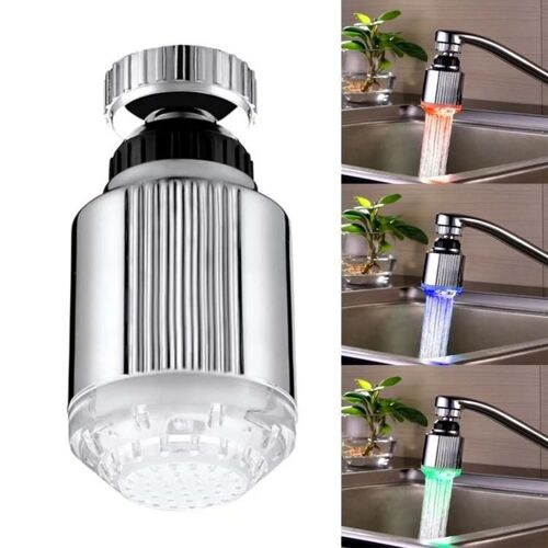 Lumière de robinet LED avec capteur de température-RGB Water Glow,75x37mm