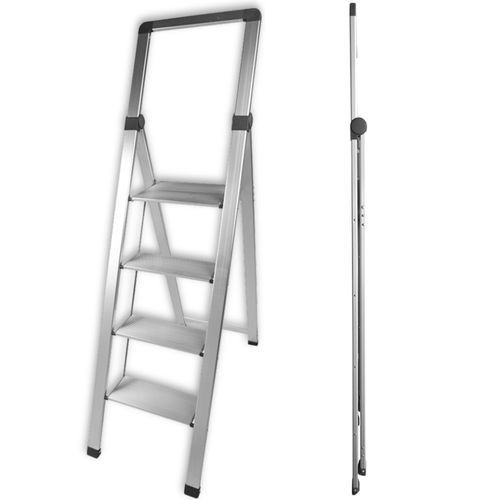 Escabeau 4 marches aluminium pro extra-slim