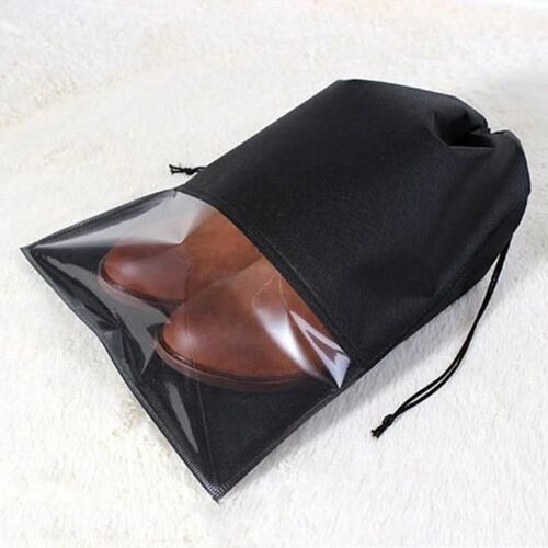 Sac de rangement pour chaussures imperméable-10 PCS Organisateur portable,27x36cm,Noir Noir