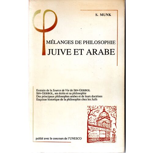 Mélanges De Philosophie Juive Et Arabe