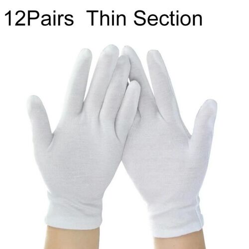 Gants de travail en pur coton-12 paires,section mince |