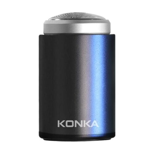 Konka Mini Portable Rasoir Extérieur Étanche Hommes Rasoir Noir Noir