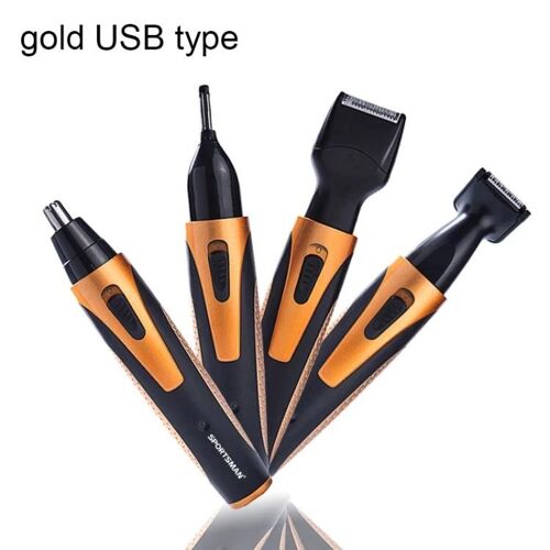 Tondeuse À Oreilles Et À Nez Rechargeable Usb-Tondeuse À Barbe Et À Cheveux 4-En-1 Pour Hommes