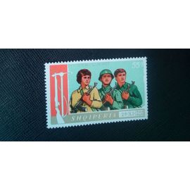 Timbre Albanie Y T 1209 Jeunes Soldats 1969 ( 120208 )