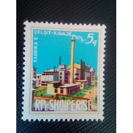 Timbre Albanie Y T 1498 Usine De Ciment, Kavajë 1974 ( 120208 )