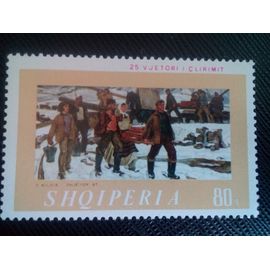 Timbre Albanie Y T 1164 Reconstruction Par Vilson Kilica 1969 ( 120208 )