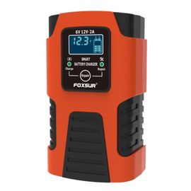 Chargeur De Batterie De Voiture-3 Étages Smart 2a/6v/12v,Prise Us-Foxsur Red