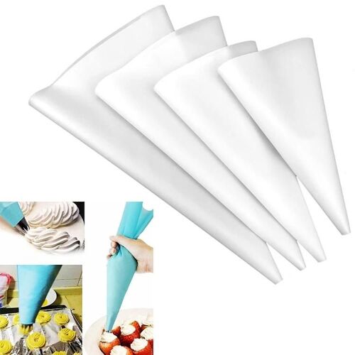 Set De Poche À Douille Glaçage Silicone-4 Buses & 2 Sacs Eva-Sac Eva Blanc 4 Mixte