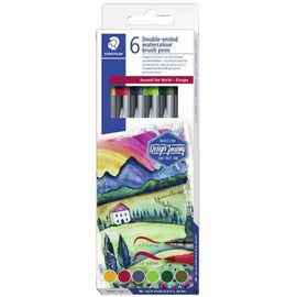 Staedtler Feutre Double Pointe "Europe", Étui En Carton De 6