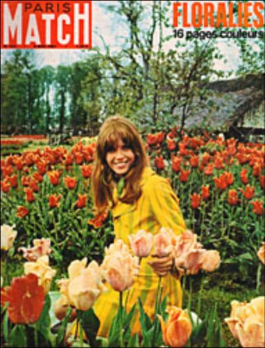Paris Match N° 943 : Les Floralies (Couv’), Dalida (3p), Athenes (6p), Le Gorille Blanc (4p), Adenauer (6p), La Lune + Pub Dior - 6 Mai 1967