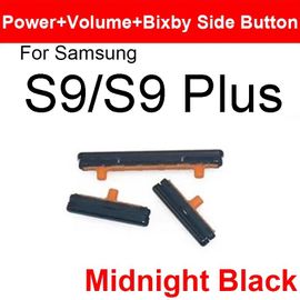 Bouton D'alimentation Marche/Arrêt Et Bouton De Volume Pour Samsung Galaxy S8 S9 S10 Plus,Bouton Latéral Bixby Pour Samsung Note 8,Pièces De Rechange - Type S9 S9 Plus Black