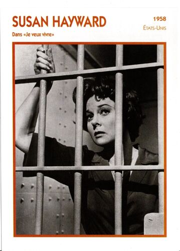 Fiche Portrait De Star Susan Hayward