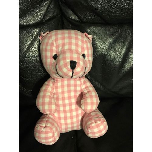 Doudou Ours Rose Et Blanc Quadrillé 15cm Maisons Du Monde