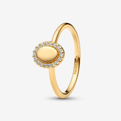Pandora Bague Halo Ovale Gravable