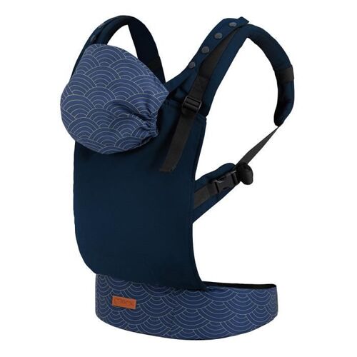 Momi Collet – Porte-Bébé Ergonomique Et Physiologique – Portage Avant / Arrière – Réglable – Jusqu’À 15 Kg – Bleu Marine