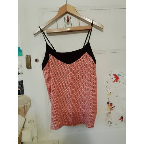 Débardeur Rose Motifs Noirs/Blancs 38 M Pimkie.