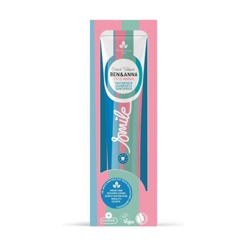 Dentifrice Coco Mania Au Fluor - Ben & Anna - 75 Ml - Vegan 