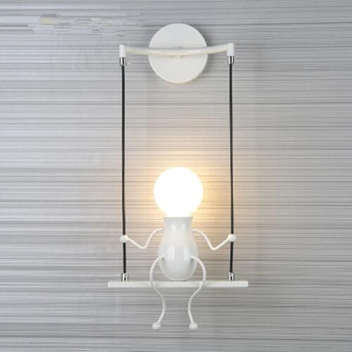 E27 Applique Led-Design Rétro Créatif En Fer Forgé,Blanc
