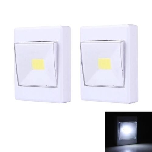 Mini COB Applique Murale LED-2 PCS White Switch Veilleuse de