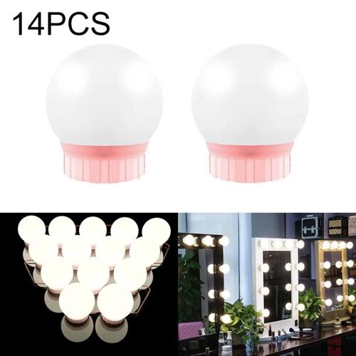 Miroir De Maquillage À Intensité Variable Avec Commande Tactile Usb Et 14 Led-