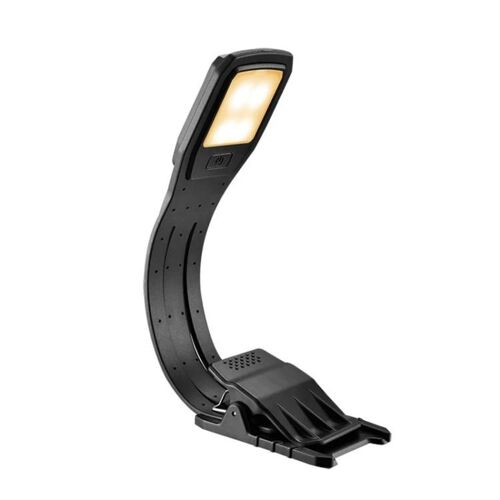 Lampe De Clip De Livre Portable-Lampe De Protection Oculaire Réglable À 4 Vitesses (Noir)