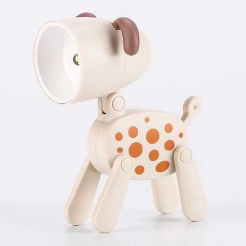 Mini Lampe De Bureau De Dessin Animé Pliable À Led-Dalmatiens En Forme D'animal De Compagnie,Gris