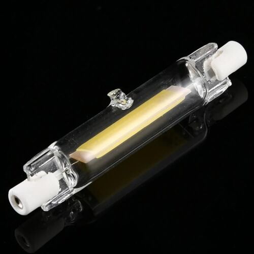 R7s 3w Cob Led Ampoule-350lm Lampe Halogène De Remplacement En Tube De Verre De 78 Mm,Lumière Blanche