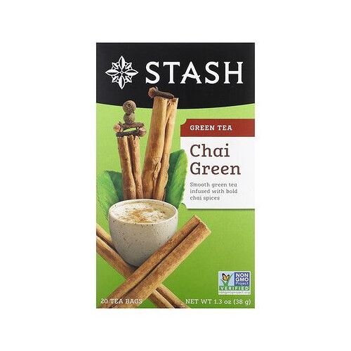 Stash Tea Thé Vert, Chai Vert, 20 Sachets De Thé, 38 G