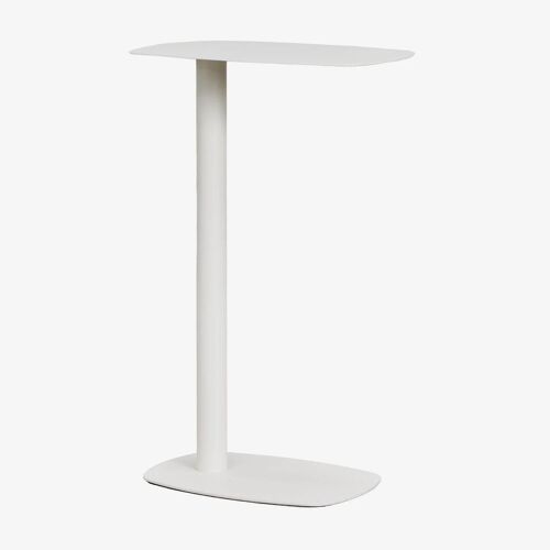 Table D'appoint Rectangulaire De Jardin 40x25 Cm En Fer Odelia Blanc Gardenia ¿65 Cm