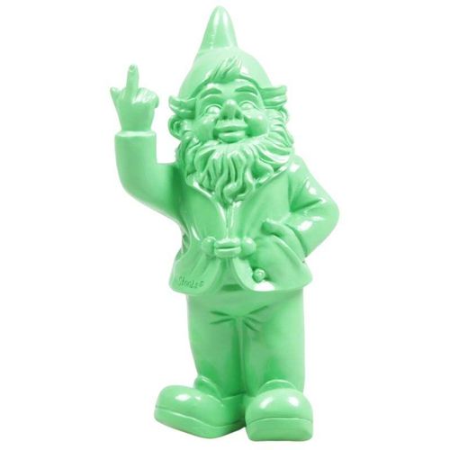 Nain De Jardin En Résine Doigt D'honneur 7 X 8 X 20 Cm