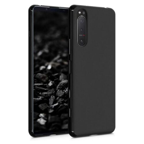 Coque pour Sony Xperia 5 II - housse etui silicone gel fine + verre trempe - NOIR