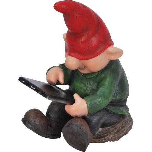 Nain De Jardin Avec Tablette En Résine 19 Cm