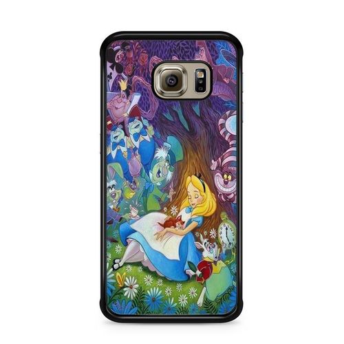 Coque De Téléphone - Coque En Folie - Compatible Samsung Galaxy S6 Edge Alice Au Pays Des Merveilles Disney Cheshire Dessin Animé Ref 418