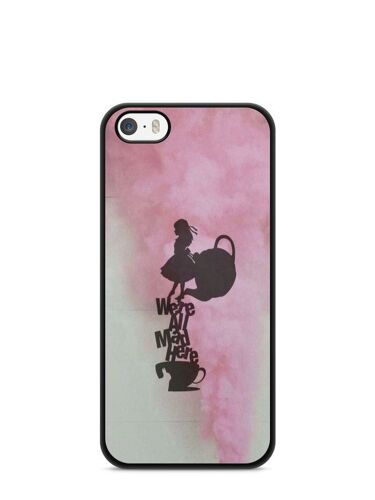 Coque De Téléphone - Coque En Folie - Compatible Iphone 5 / 5s / Se 2017 Alice Au Pays Des Merveilles Disney Cheshire Dessin Animé Ref 1211