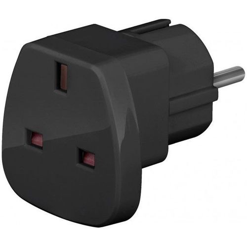 goobay - Adaptateur pour prise d'alimentation - power CEE 7/7 (M) pour BS 1363 (F) - 250 V - 13 A - noir