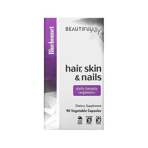 Bluebonnet Nutrition Beautiful Ally, Cheveux, Peau & Ongles, 90 Capsules Végétales 