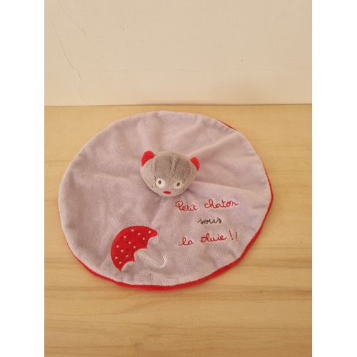 Doudou Chat Rond Violet Petit Chaton Sous La Pluie Kiabi