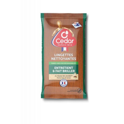 Pack de 3 - O'Cedar - Lingettes Nettoyantes bois x20