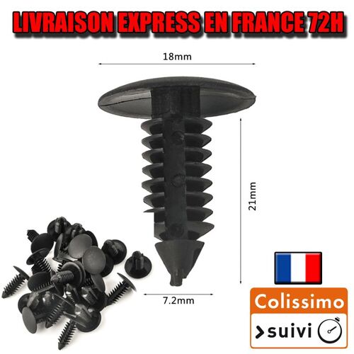 10x Clips Agrafe Plastique Citroën Peugeot Renault Psa Volkswagen Bmw Seat Fiat Opel Audi