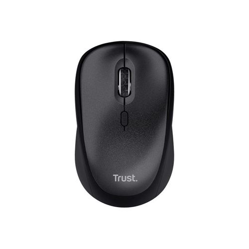 Trust TM-201 - Souris - silencieuse - pour droitiers - optique - 4 boutons - sans fil - 2.4 GHz - récepteur sans fil USB - noir