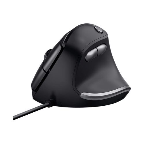 Trust Bayo - Souris verticale - ergonomique - pour droitiers - optique - 6 boutons - filaire - USB - noir