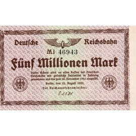 Billet De 5 Millions De Marks Allemagne Ps 1013d, 22 Août 1923