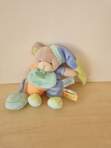 Doudou Ours Bleu Orange Vert Baby Nat