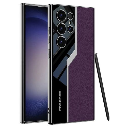 Coque Pour Samsung S24 Ultra,La galvanoplastie,Charging Wireless,Étui De Protection Anti-Chute - Mauve