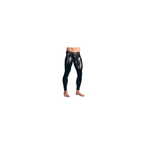 Mensexywear Pantalon Look Vinyle Zip Show Noir