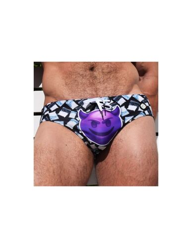 Slip De Bain Feed Me Swim Noir-Blanc