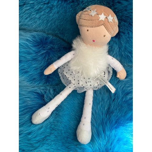Poupée De Chiffon Princesse Étoile Fourrure Pois Doudou Et Compagnie 32 Cm