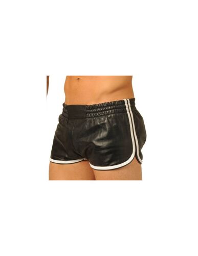 Mk Toys Short En Cuir Fist Noir-Blanc