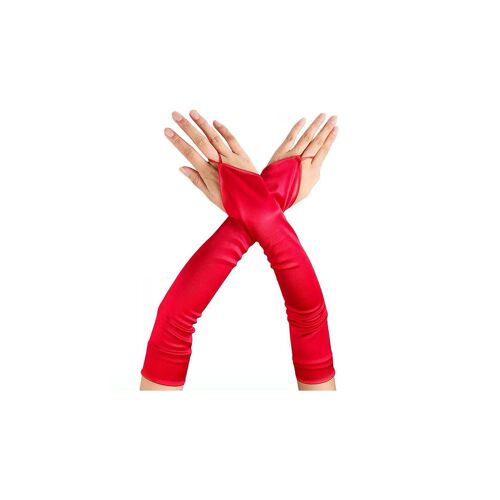 Crossgearx Mitaines Longues Satin Gloves Rouges